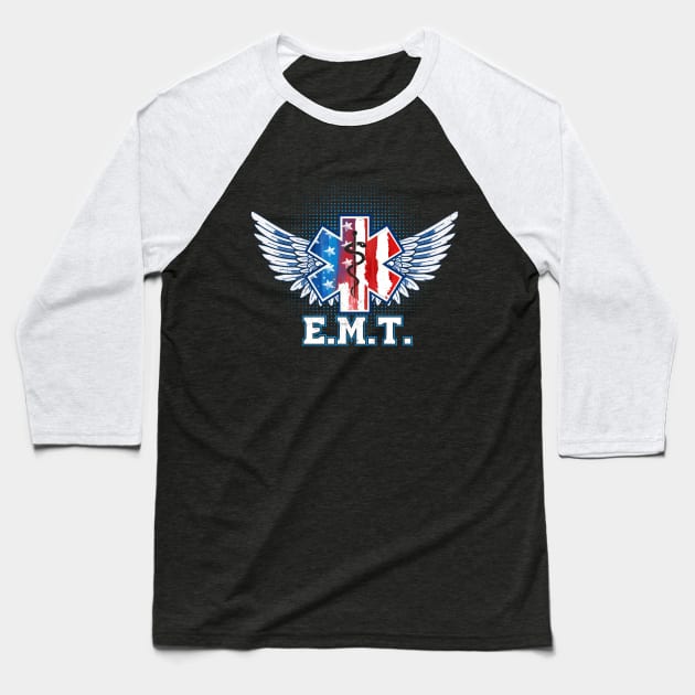 emt ems paramedic Baseball T-Shirt by Jandjprints